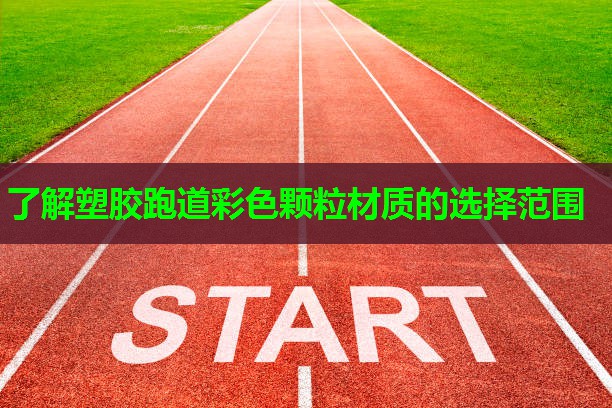 了解塑胶跑道彩色颗粒材质的选择范围